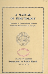 A manual of immunology pertaining to communicable diseases commonly encountered in Georgia