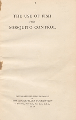 The use of fish for mosquito control