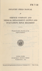 Service company and medical detachment (supply and evacuation) rifle regiment