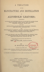 A treatise on the manufacture and distillation of alcoholic liquors