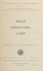 Field operating lamp