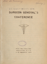 Surgeon General's Conference, Main Navy Building, Washington 25, D.C., 8-12 November 1949
