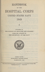 Handbook of the Hospital Corps, United States Navy, 1949