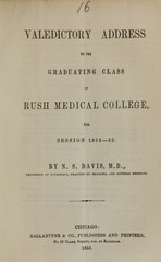 Valedictory address to the graduating class in Rush Medical College, for session 1852-53