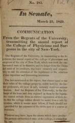 Report to the honorable the regents of the University of the State of New-York