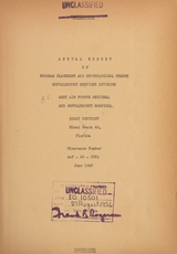 Annual report of Program Placement and Psychological Branch, Convalescent Services Division, Army Air Forces Regional and Convalescent Hospital, Miami District