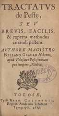Tractatus de peste, seu, Brevis, facilis, & experta methodus curandi pestem