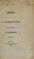 Report of a committee on the subject of pauperism