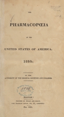 The pharmacopoeia of the United States of America: 1820