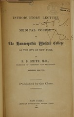 Introductory lecture to the medical course of the Homoeopathic Medical College of the city of New York: October 15th, 1961