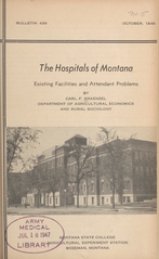 The hospitals of Montana: existing facilities and attendant problems