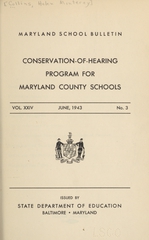 Conservation-of-hearing program for Maryland county schools