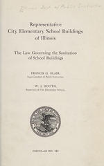 Representative city elementary school buildings of Illinois: the law governing the sanitation of school buildings