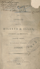 A catalogue of articles sold by Mildred & Allen