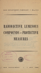 Radioactive luminous compounds -- protective measures