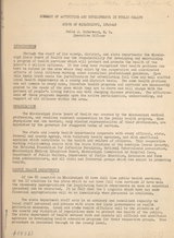 Summary of activities and developments in public health, state of Mississippi, 1945-46