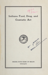 Indiana Food, Drug, and Cosmetic Act