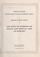 The effect of bombing on health and medical care in Germany