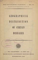 Geographical distribution of certain diseases