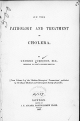 On the pathology and treatment of cholera