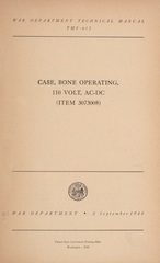 Case, bone operating, 110 volt, AC-DC (item 3073008)