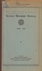 Kansas mothers' manual