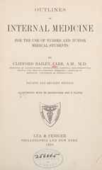 Outlines of internal medicine for the use of nurses and junior medical students