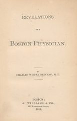 Revelations of a Boston physician