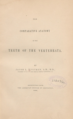 The comparative anatomy of the teeth of the vertebrata