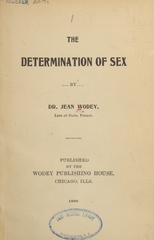 The determination of sex