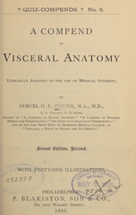 A compend of visceral anatomy: especially adapted to the use of medical students