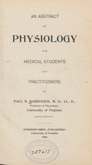 An abstract of physiology for medical students and practitioners
