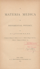 A materia medica of differential potency