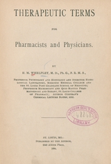 Therapeutic terms for pharmacists and physicians