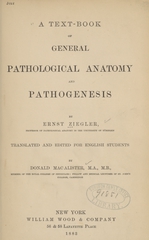 A text-book of general pathological anatomy and pathogenesis (Part 1)