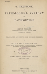 A text-book of general pathological anatomy and pathogenesis (Part 2, Volume 1)