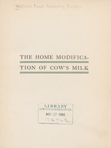 The home modification of cow's milk