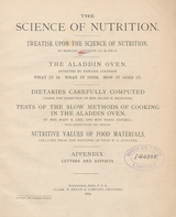 The science of nutrition: treatise upon the science of nutrition