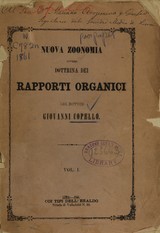 Nuova zoonomia, ovvero, Dottrina dei rapporti organici: proposta quale nuova filosofia per la scienza organica e per l'arte medica (Volume 1)