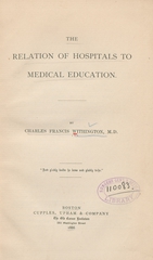 The relation of hospitals to medical education