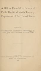 A bill to establish a Bureau of Public Health within the Treasury Department of the United States