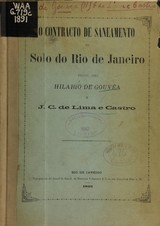 O contracto de saneamento do solo do Rio de Janeiro