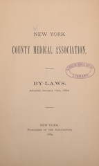 By-laws, adopted January 14th, 1884