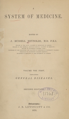 A system of medicine (Volume 1)