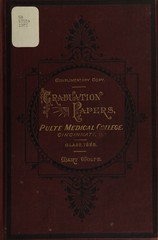 Examination papers of Mary Wolfe: Pulte Medical College, class 1883