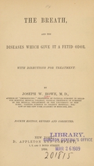 The breath, and the diseases which give it a fetid odor: with directions for treatment