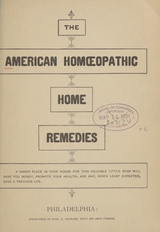The American homoeopathic home remedies