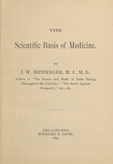 The scientific basis of medicine
