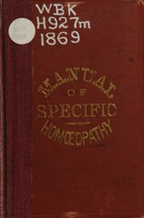Manual of specific homoeopathy