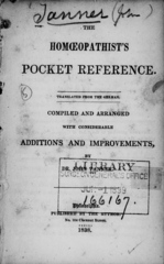 The homoeopathist's pocket reference